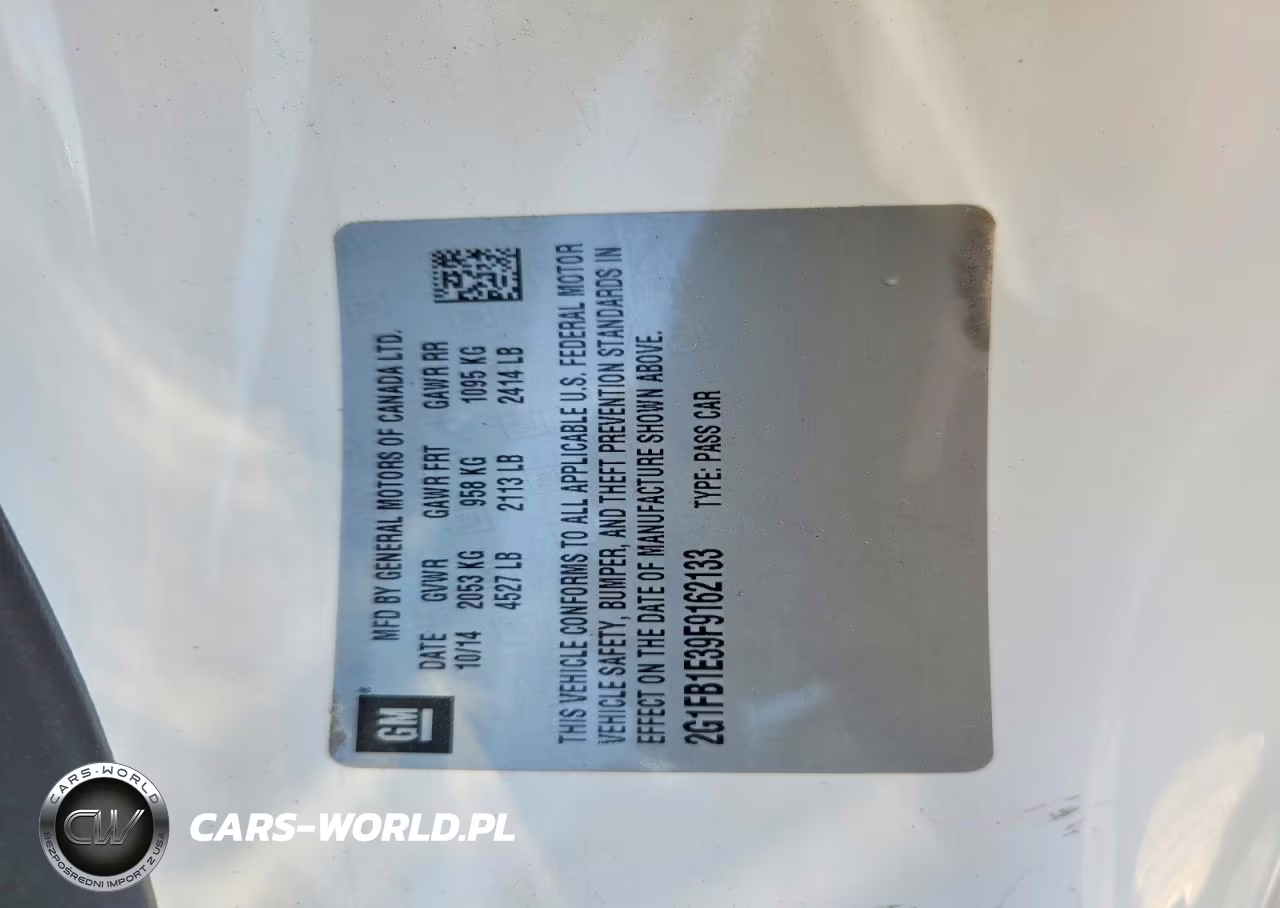 2015 Chevrolet Camaro Ls VIN:2G1FB1E39F9162133 - 12