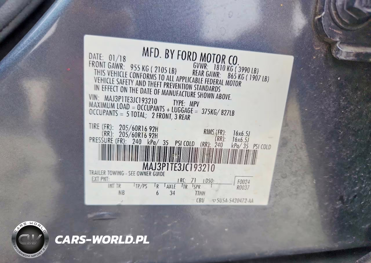 2018 Ford Ecosport Se VIN:MAJ3P1TE3JC193210 - 12