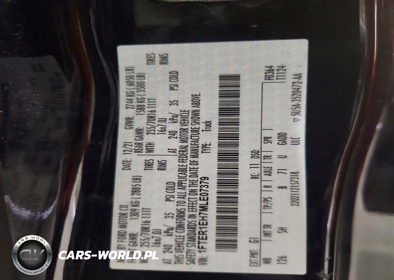 2021 Ford Ranger Xl VIN:1FTER1EH7MLE07379 - 12