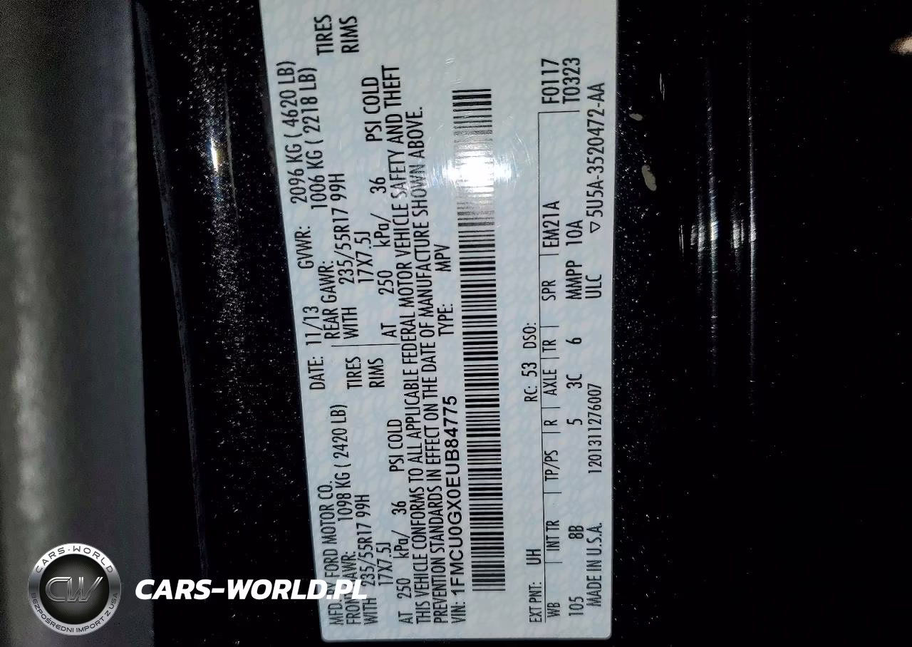 2014 Ford Escape Se VIN:1FMCU0GX0EUB84775 - 14