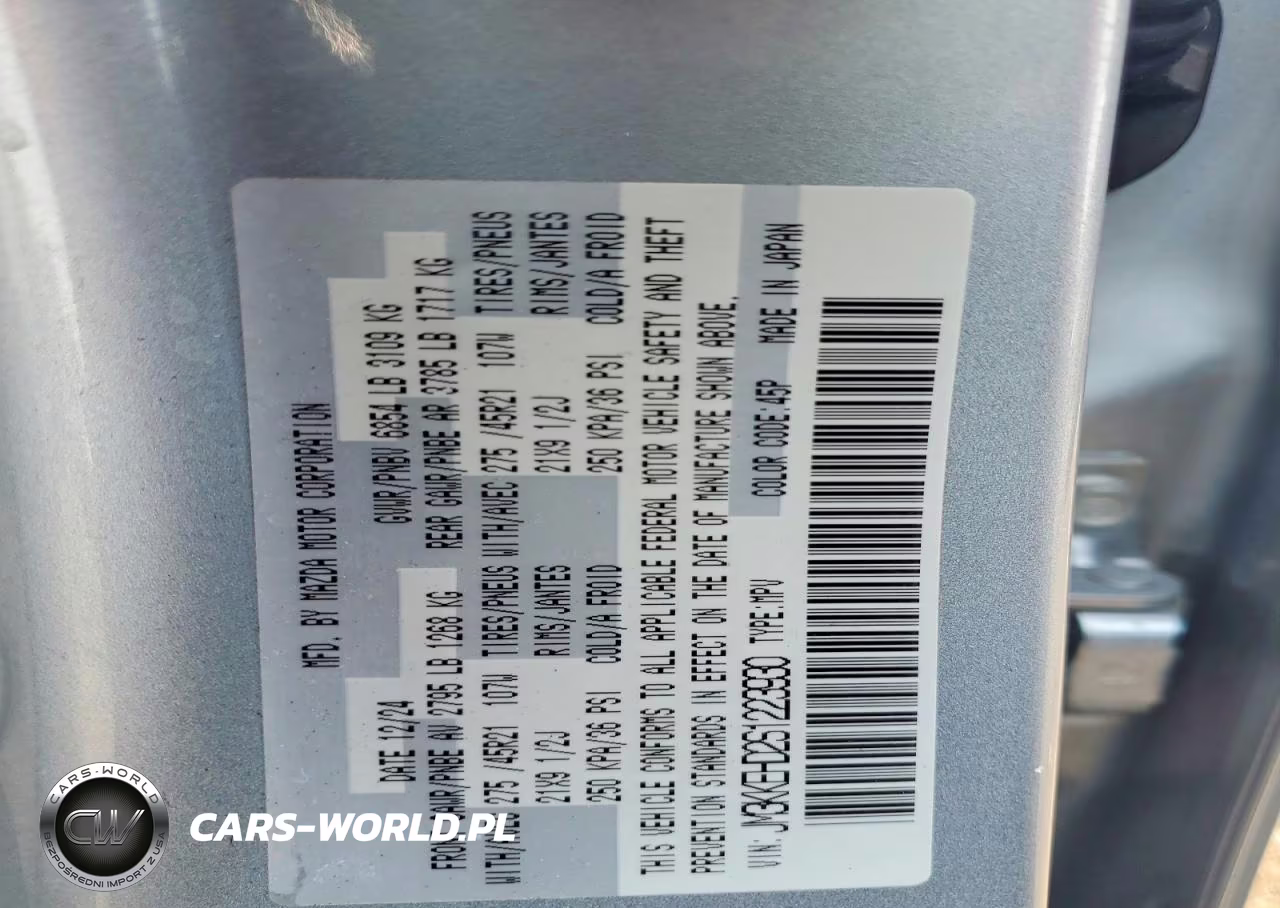 2025 Mazda Cx-90 Premium Plus VIN:JM3KKEHD2S1223930 - 13