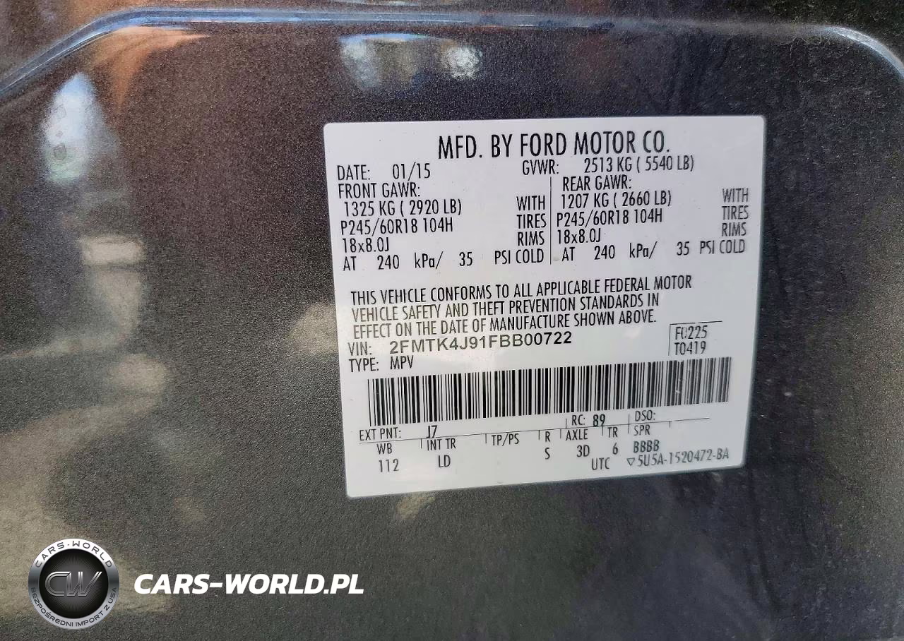 2015 Ford Edge Sel VIN:2FMTK4J91FBB00722 - 13
