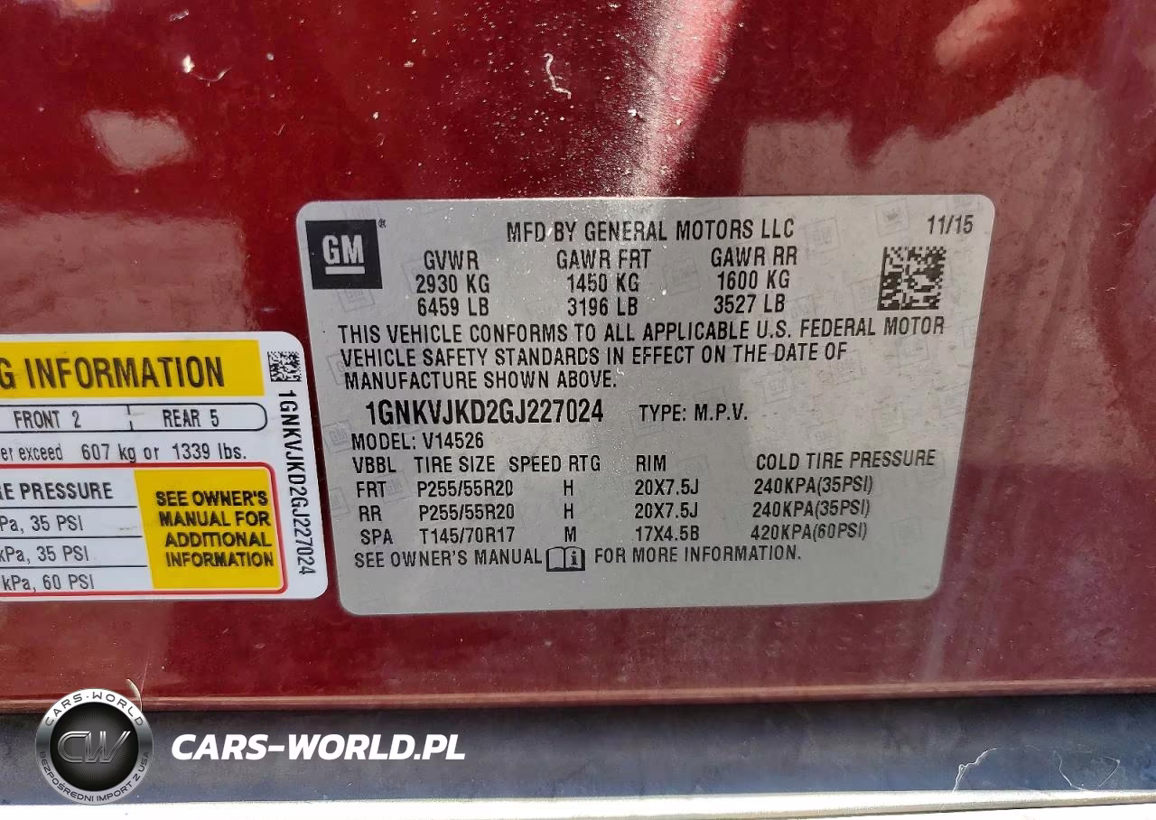 2016 Chevrolet Traverse Ltz VIN:1GNKVJKD2GJ227024 - 13