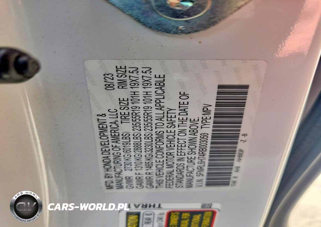 2024 Honda Odyssey Sport VIN:5FNRL6H74RB003050 - 13
