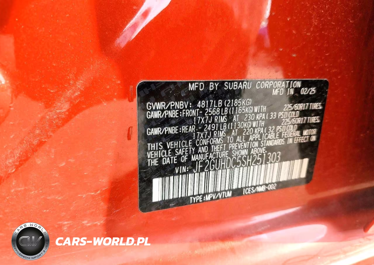 2025 Subaru Crosstrek Premium VIN:JF2GUHDC5SH251303 - 13