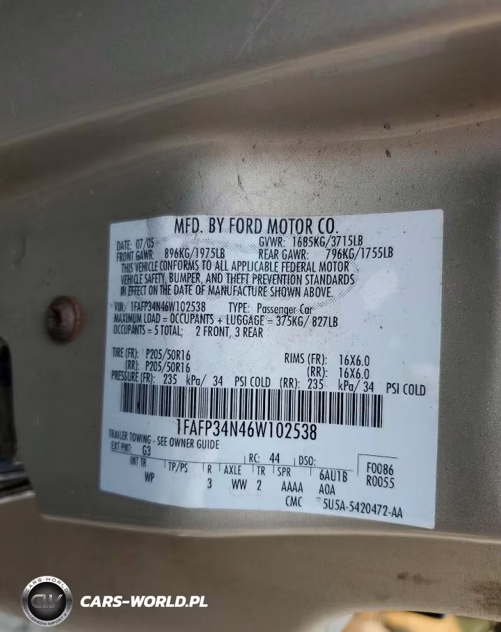 2006 Ford Focus Zx4 VIN:1FAFP34N46W102538 - 13