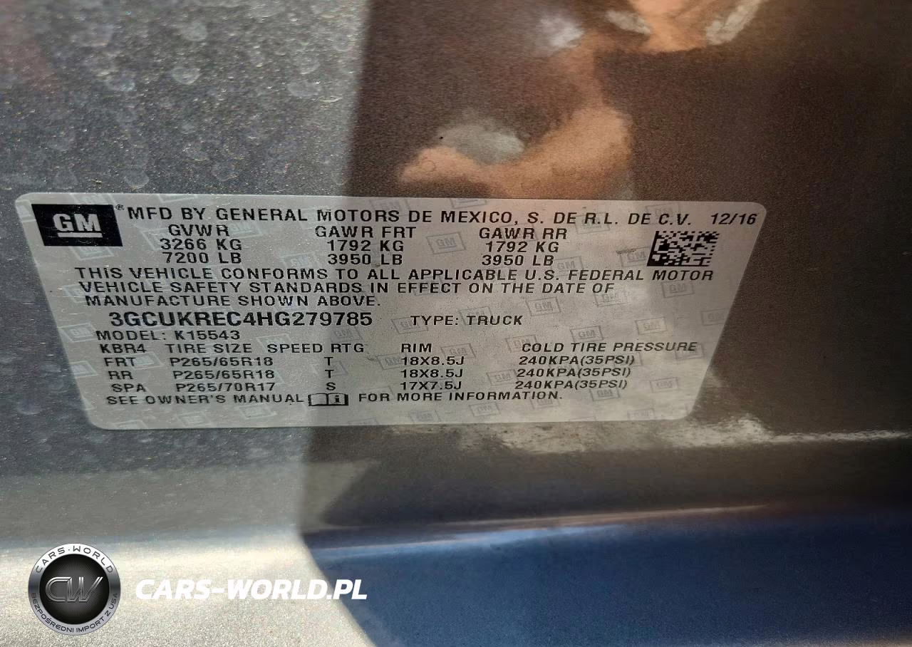 2017 Chevrolet Silverado K1500 Lt VIN:3GCUKREC4HG279785 - 12