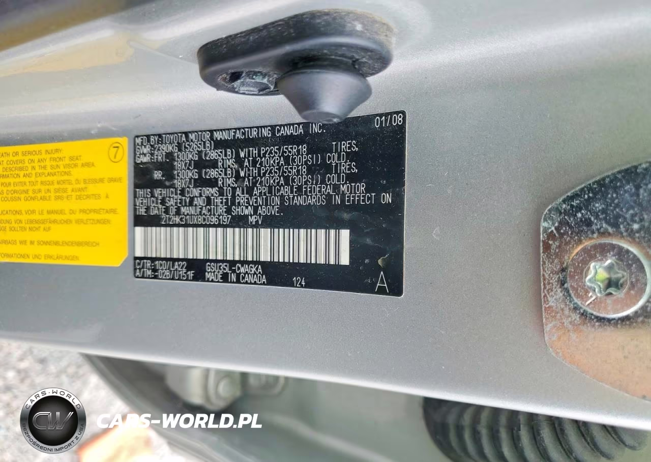 2008 Lexus Rx 350 VIN:2T2HK31UX8C096197 - 13