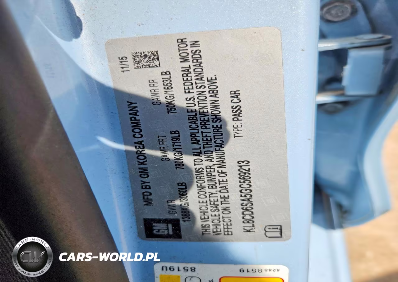 2016 Chevrolet Spark 1Lt VIN:KL8CD6SA5GC569213 - 12