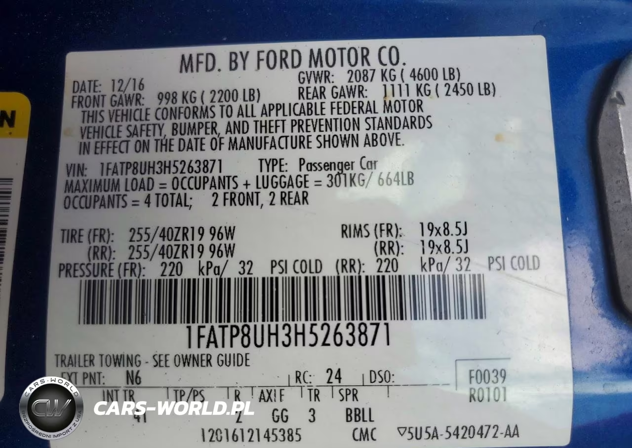 2017 Ford Mustang VIN:1FATP8UH3H5263871 - 12