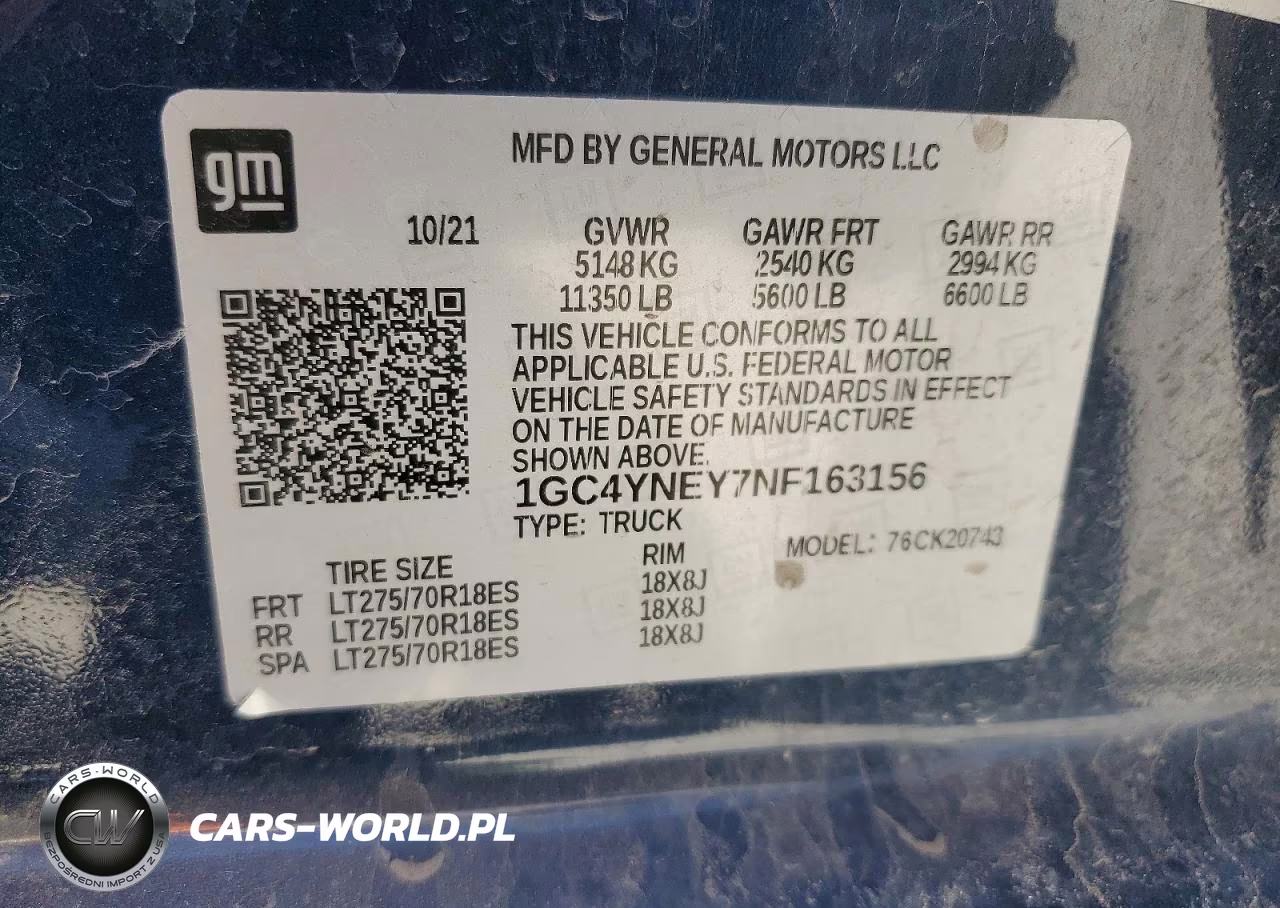 2022 Chevrolet Silverado K2500 Heavy Duty Lt VIN:1GC4YNEY7NF163156 - 12