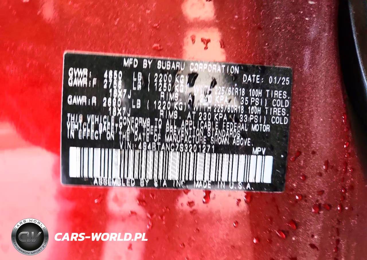 2025 Subaru Outback Limited VIN:4S4BTANC7S3201271 - 14
