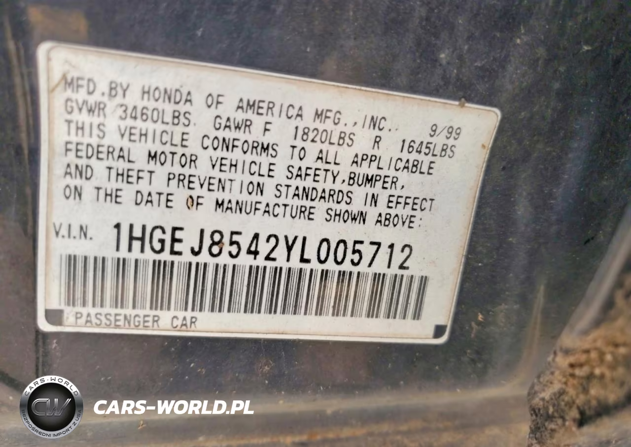 2000 Honda Civic Ex VIN:1HGEJ8542YL005712 - 12