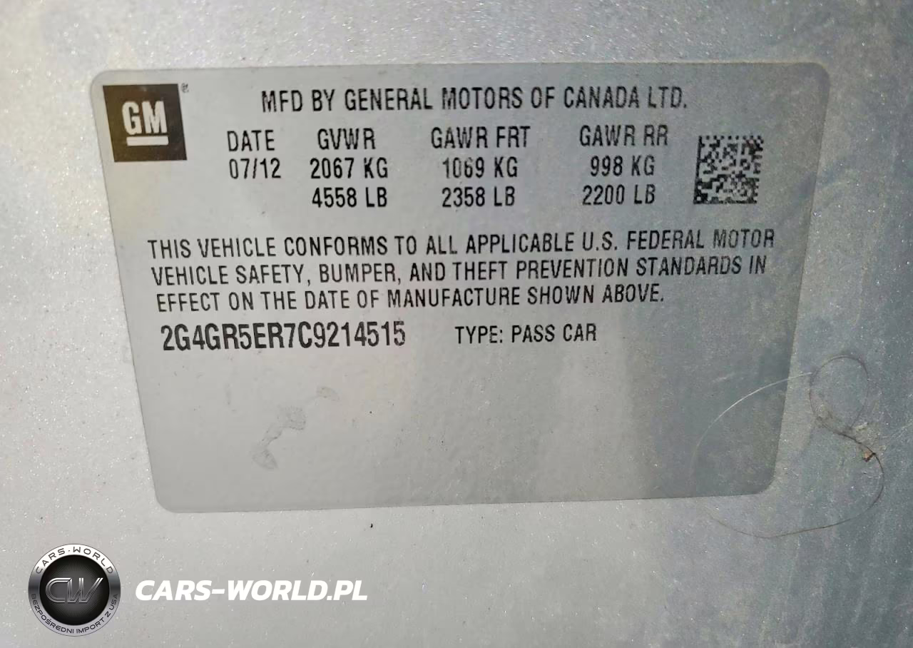 2012 Buick Regal VIN:2G4GR5ER7C9214515 - 12