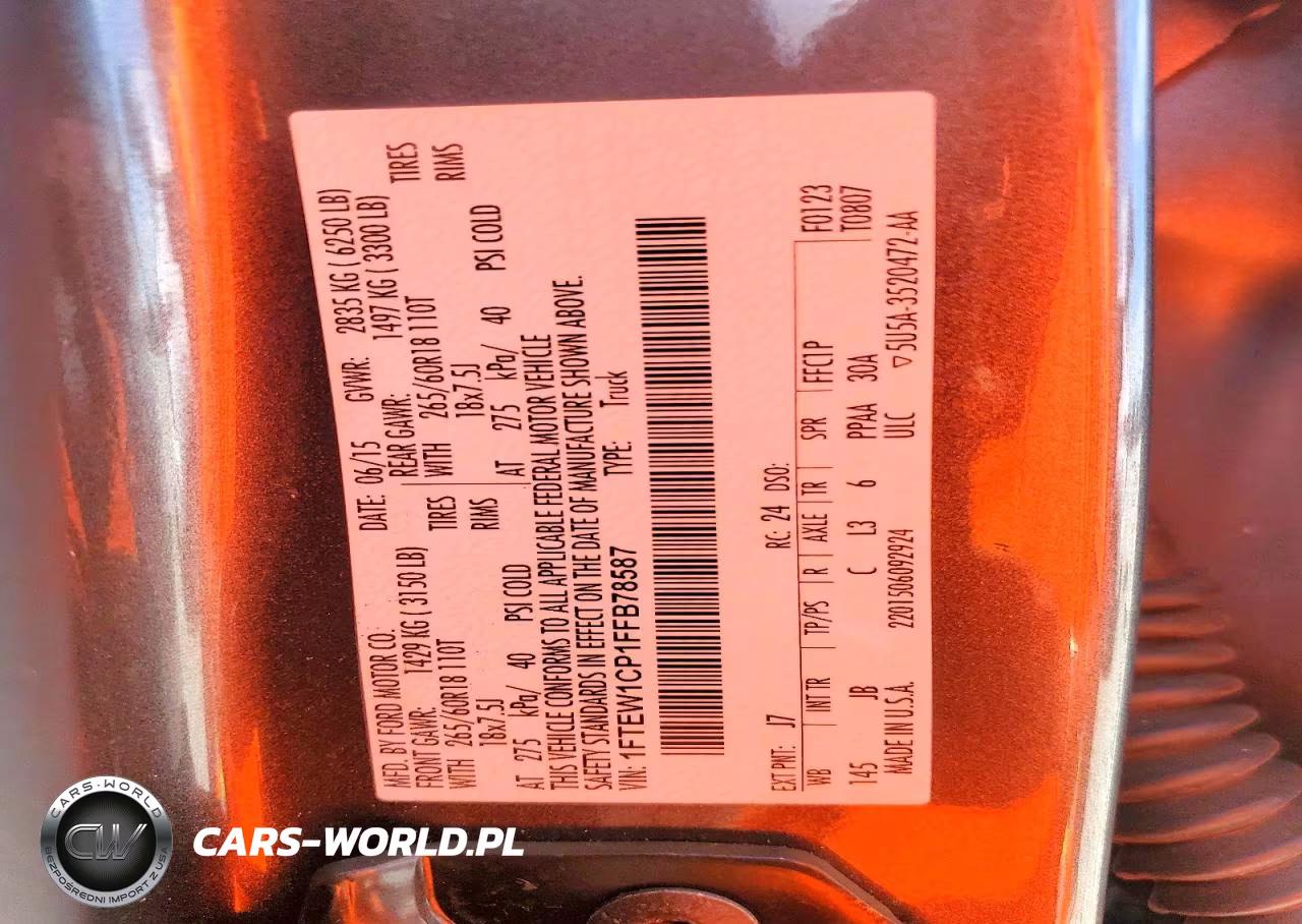 2015 Ford F-150 VIN:1FTEW1CP1FFB78587 - 12