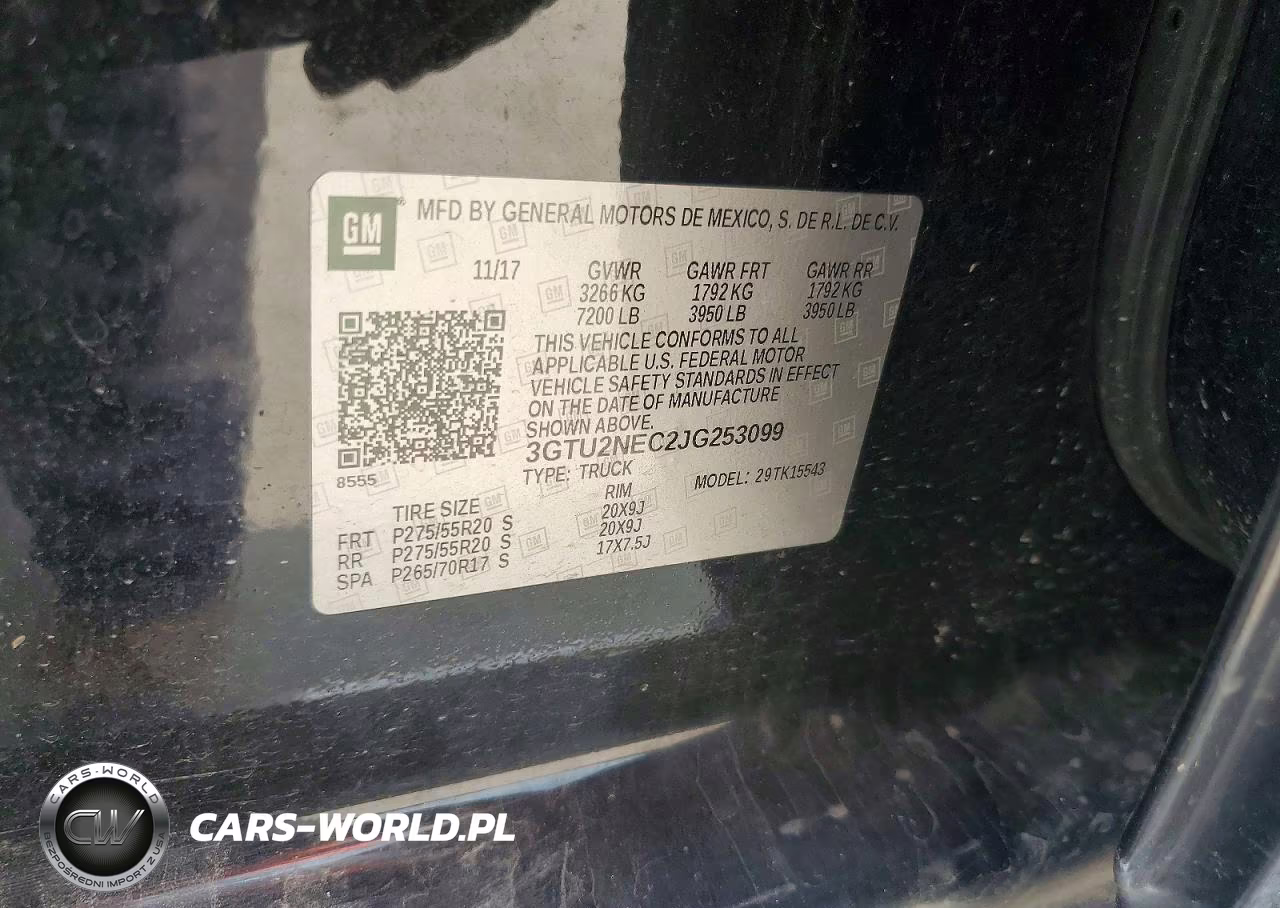 2018 GMC Sierra K1500 Slt VIN:3GTU2NEC2JG253099 - 12