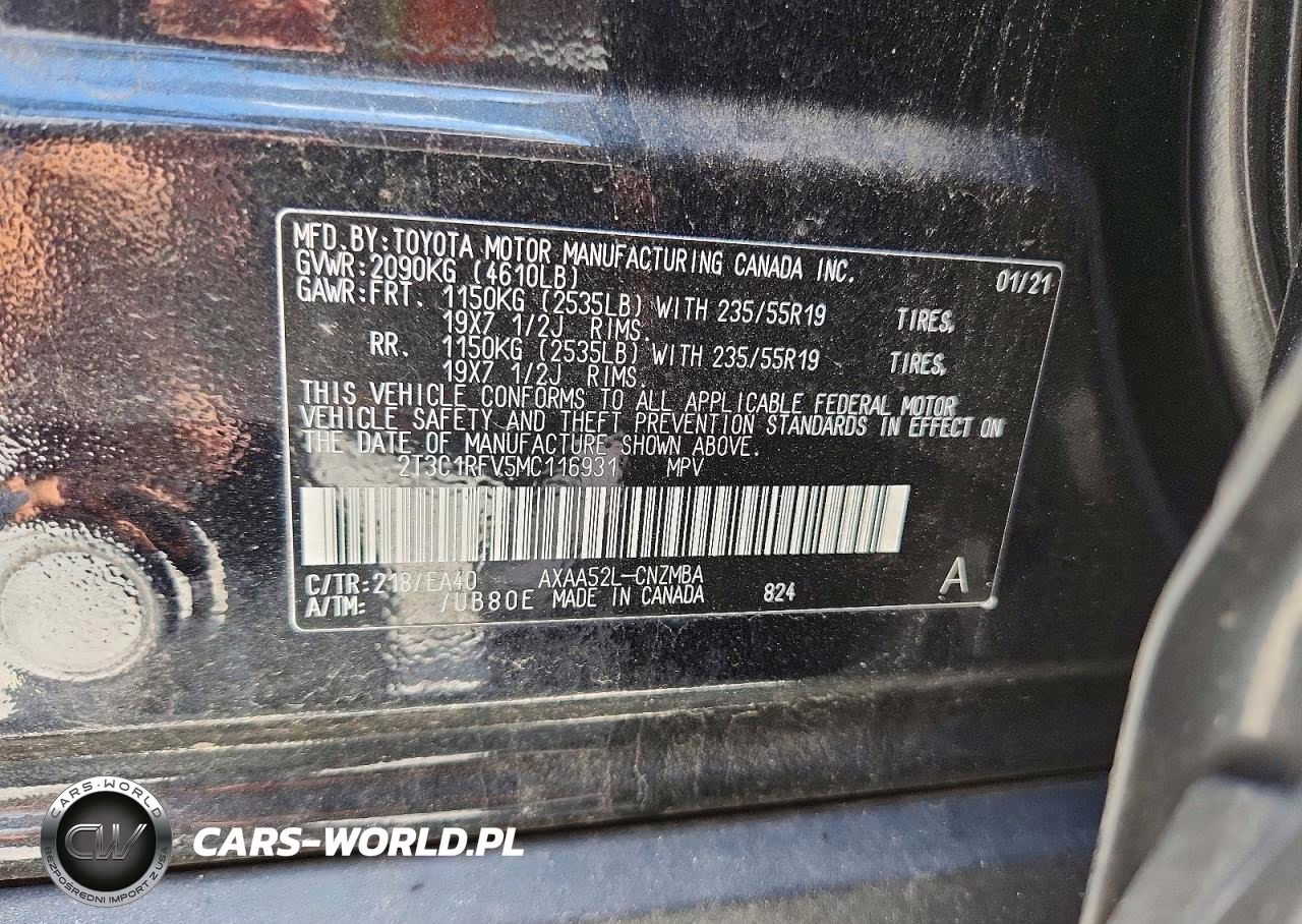 2021 Toyota Rav4 Xle Premium VIN:2T3C1RFV5MC116931 - 13