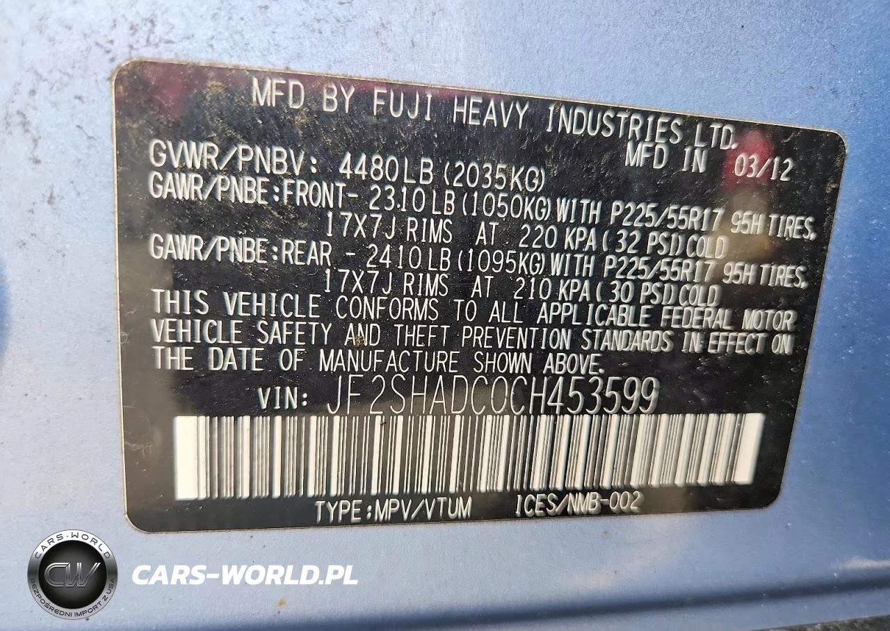 2012 Subaru Forester 2.5X Premium VIN:JF2SHADC0CH453599 - 13