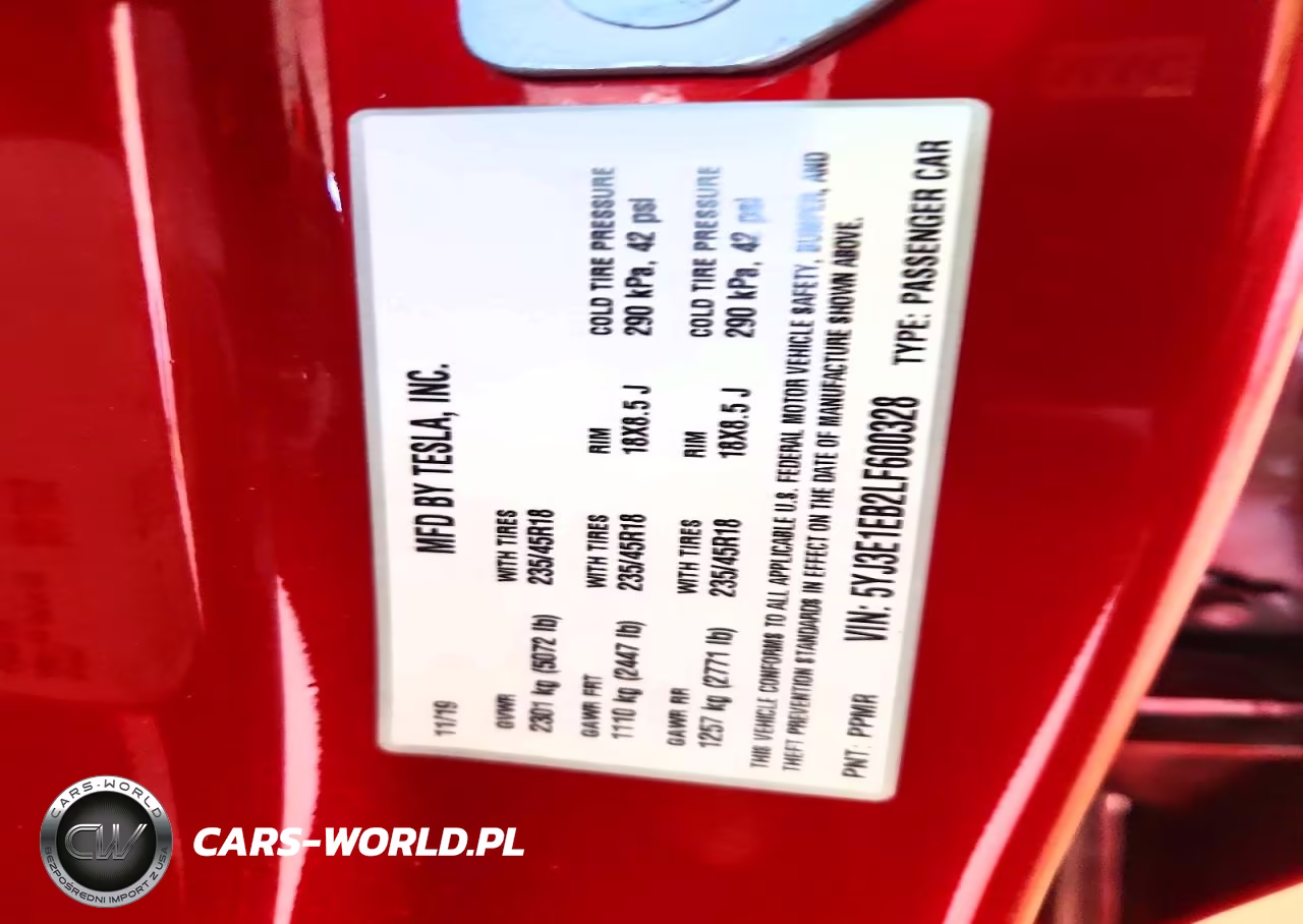2020 Tesla Model 3 VIN:5YJ3E1EB2LF600328 - 12