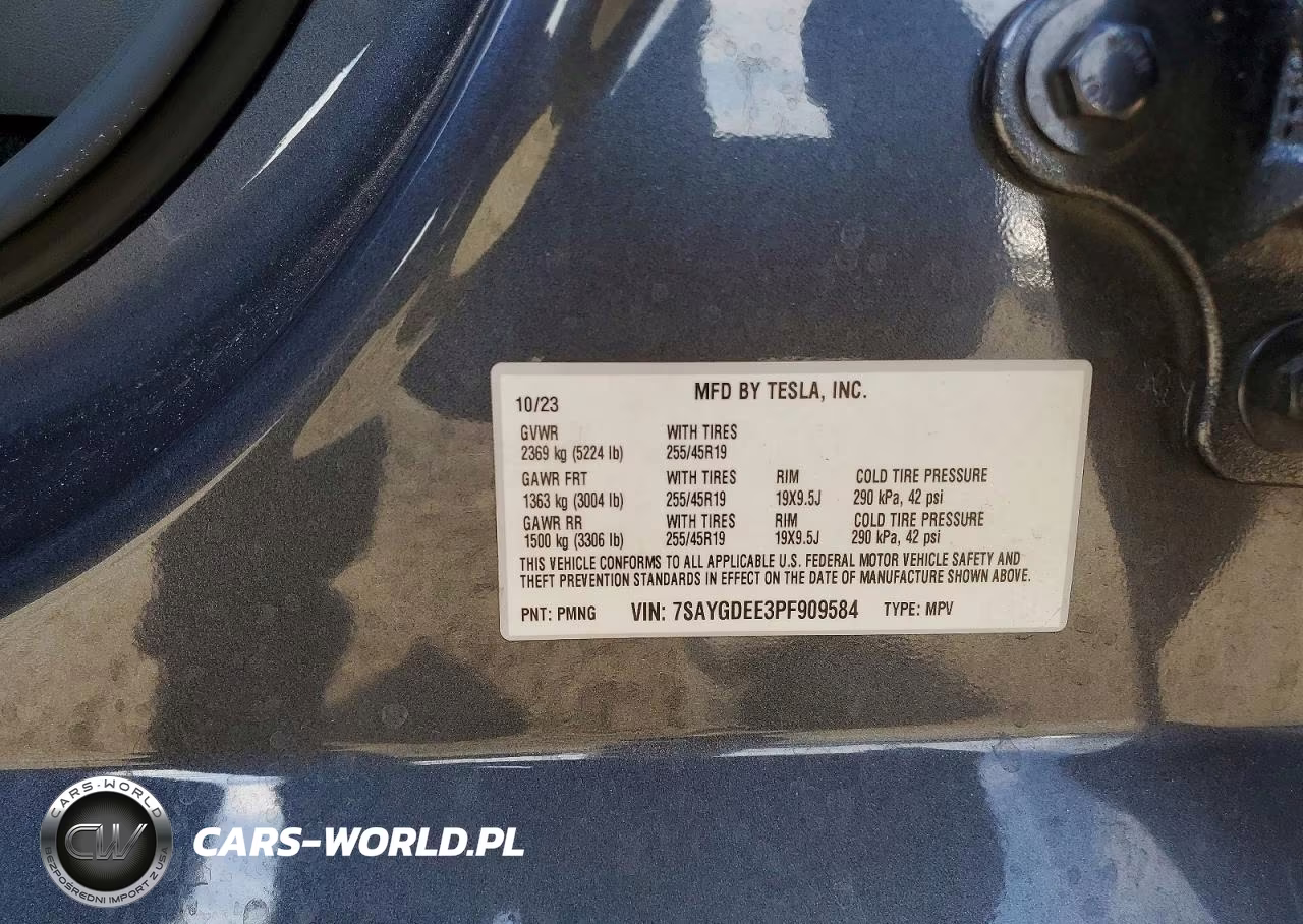 2023 Tesla Model Y VIN:7SAYGDEE3PF909584 - 12