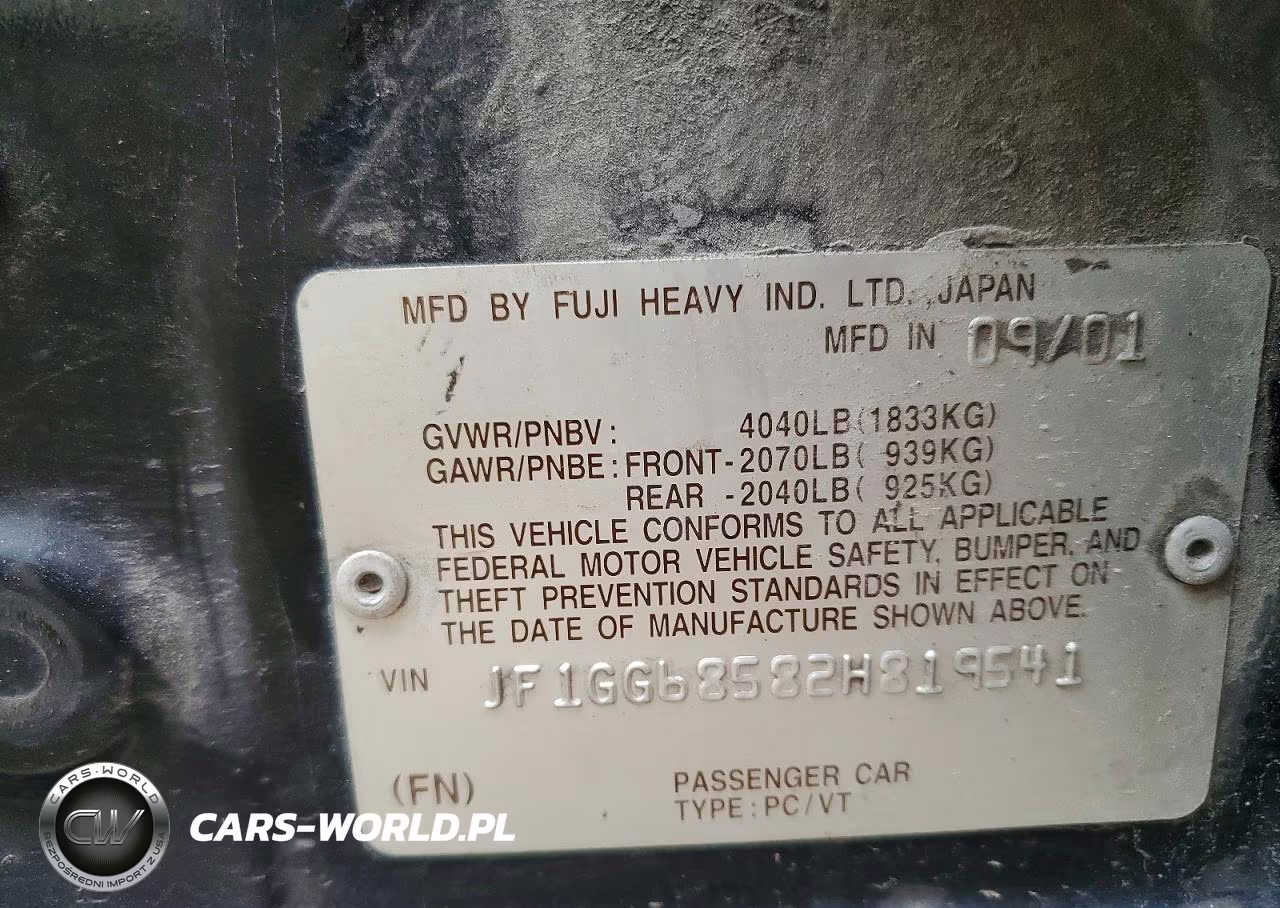2002 Subaru Impreza Outback Sport VIN:JF1GG68582H819541 - 12