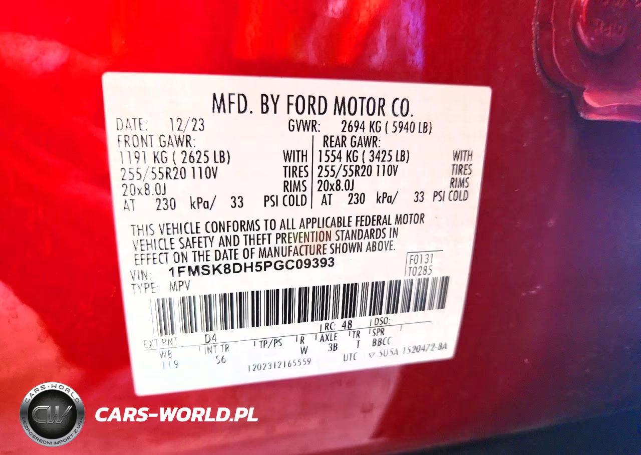 2023 Ford Explorer Xlt VIN:1FMSK8DH5PGC09393 - 12