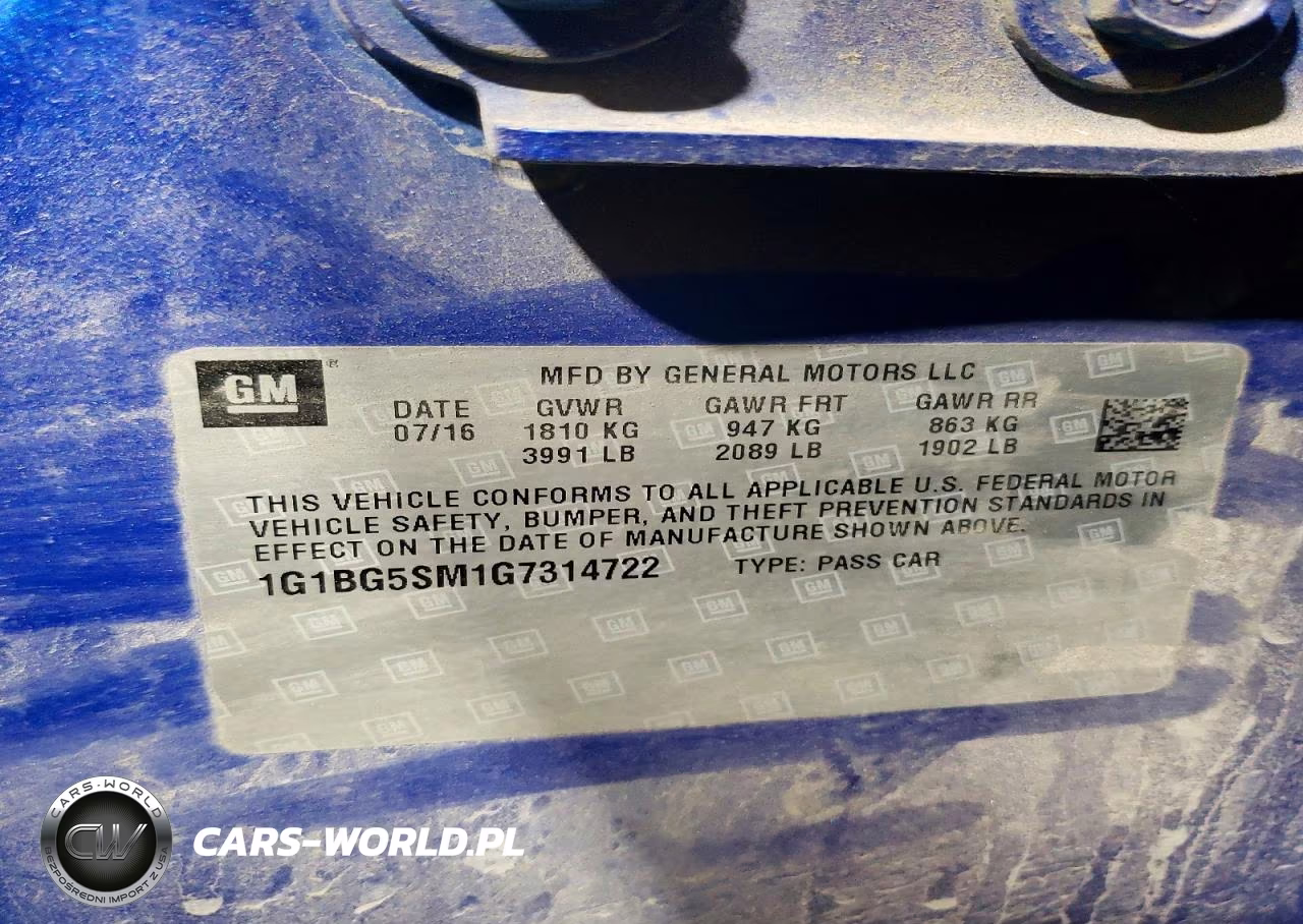2016 Chevrolet Cruze Premier VIN:1G1BG5SM1G7314722 - 12
