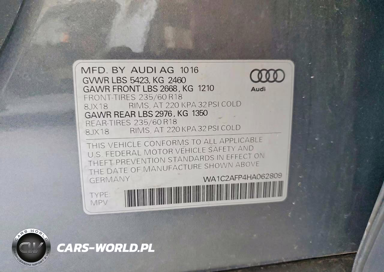 2017 Audi Q5 Premium VIN:WA1C2AFP4HA062809 - 13