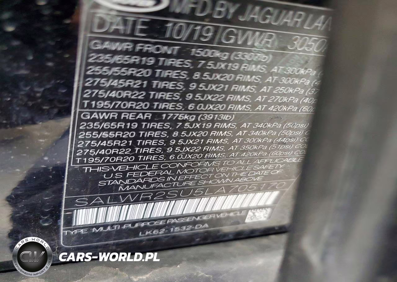 2020 Land Rover Range Rover Sport Hse VIN:SALWR2SU5LA705170 - 13