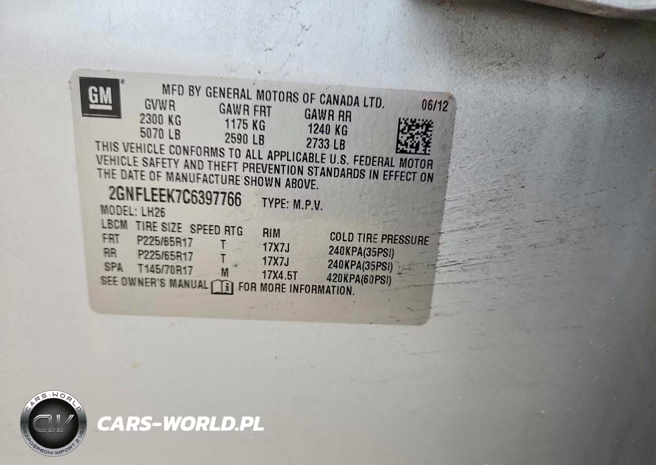 2012 Chevrolet Equinox Lt VIN:2GNFLEEK7C6397766 - 13
