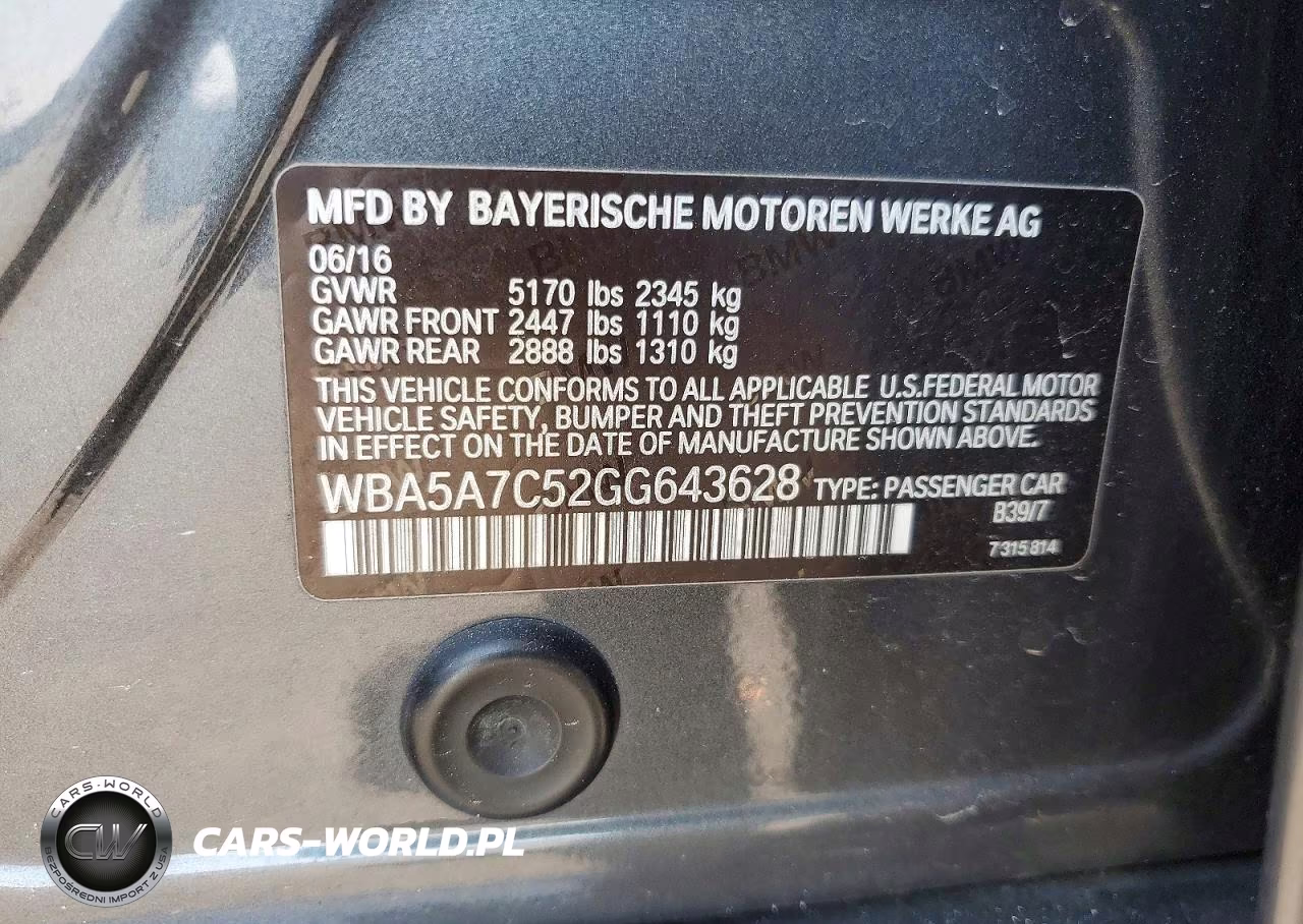 2016 BMW 528 Xi VIN:WBA5A7C52GG643628 - 12