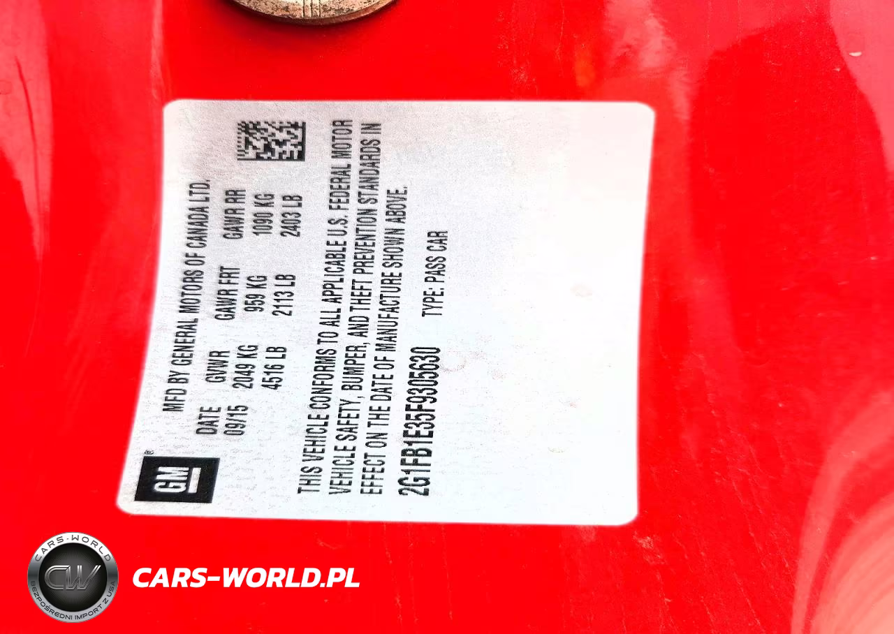 2015 Chevrolet Camaro Ls VIN:2G1FB1E35F9305630 - 12