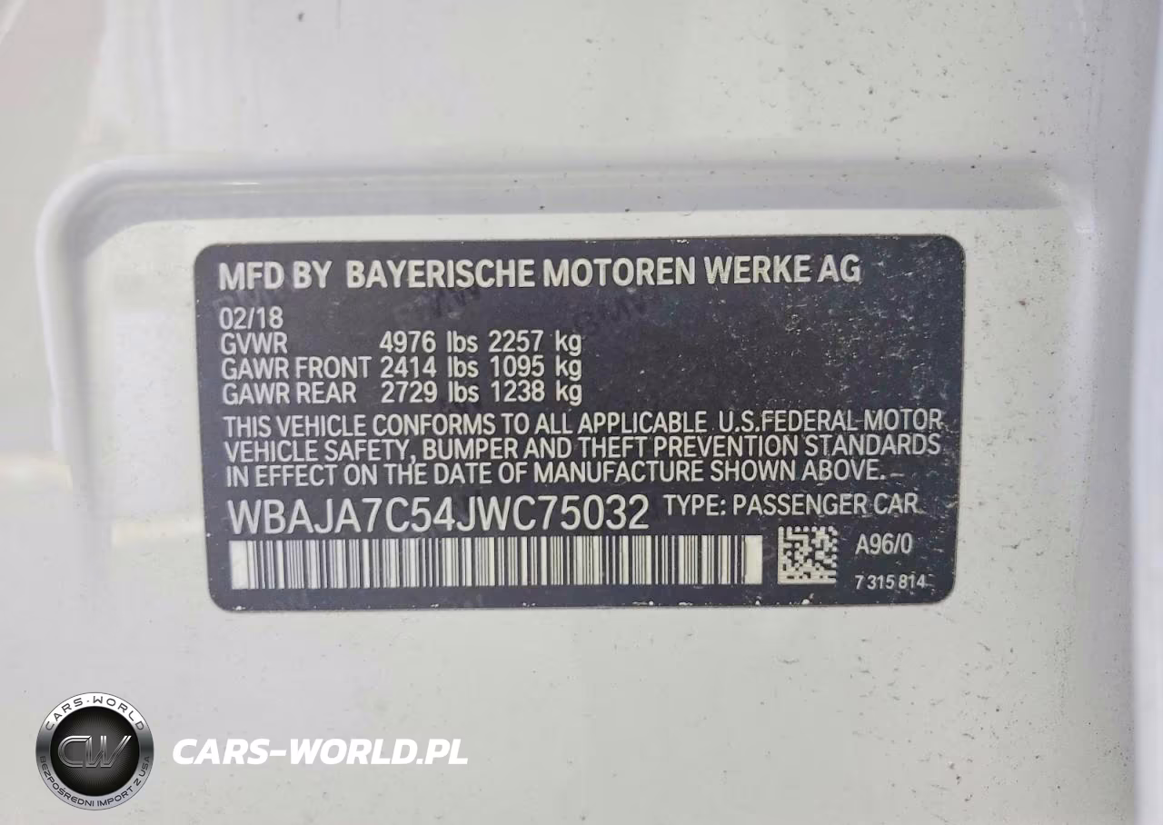 2018 BMW 530 Xi VIN:WBAJA7C54JWC75032 - 12