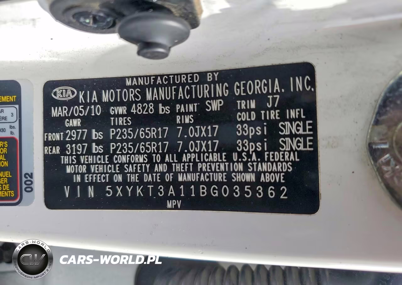 2011 Kia Sorento Base VIN:5XYKT3A11BG035362 - 12