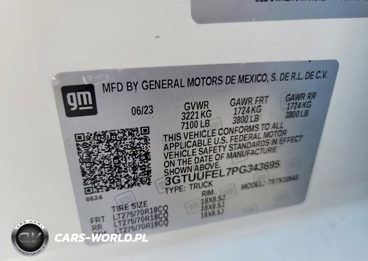 2023 GMC Sierra K1500 At4X VIN:3GTUUFEL7PG343695 - 13