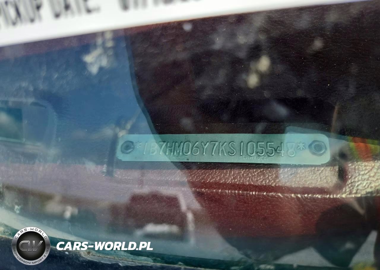 1989 Dodge W-Series W100 VIN:1B7HM06Y7KS105548 - 12