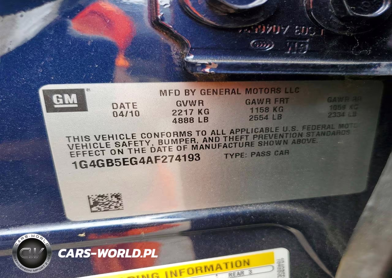 2010 Buick Lacrosse Cx VIN:1G4GB5EG4AF274193 - 13