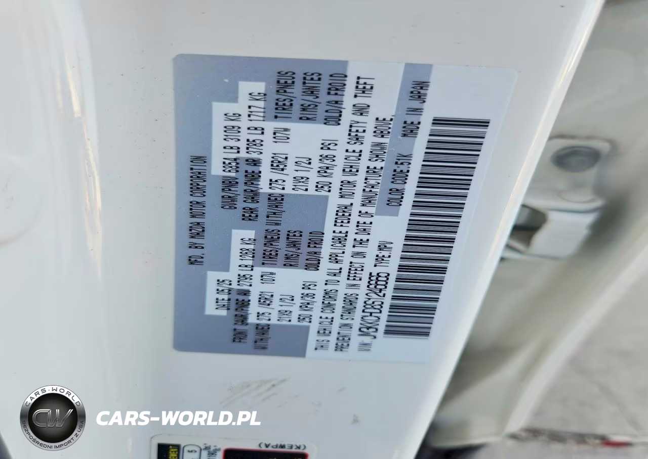 2025 Mazda Cx-90 Premium Sport VIN:JM3KKCHD8S1246665 - 13