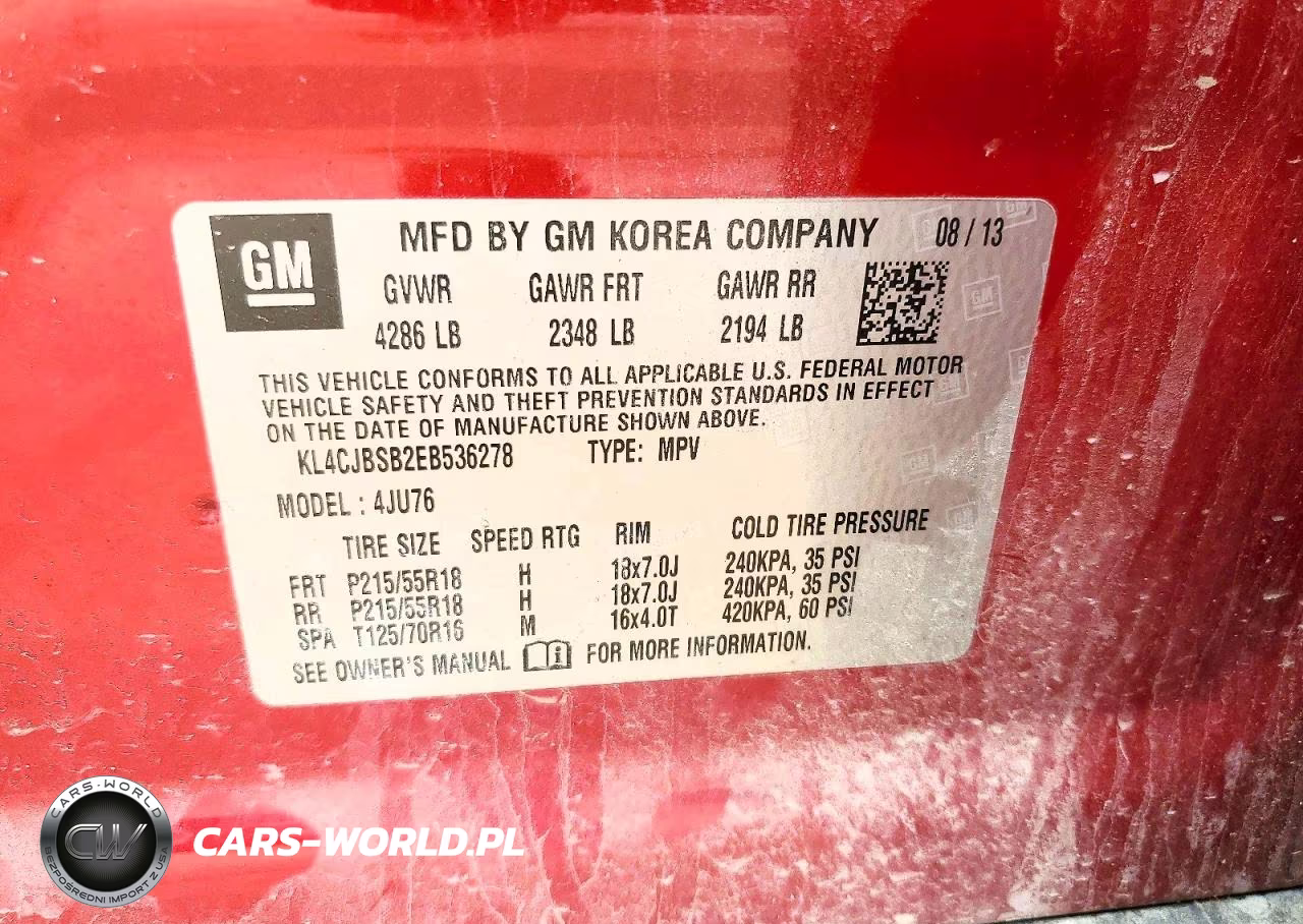 2014 Buick Encore VIN:KL4CJBSB2EB536278 - 13