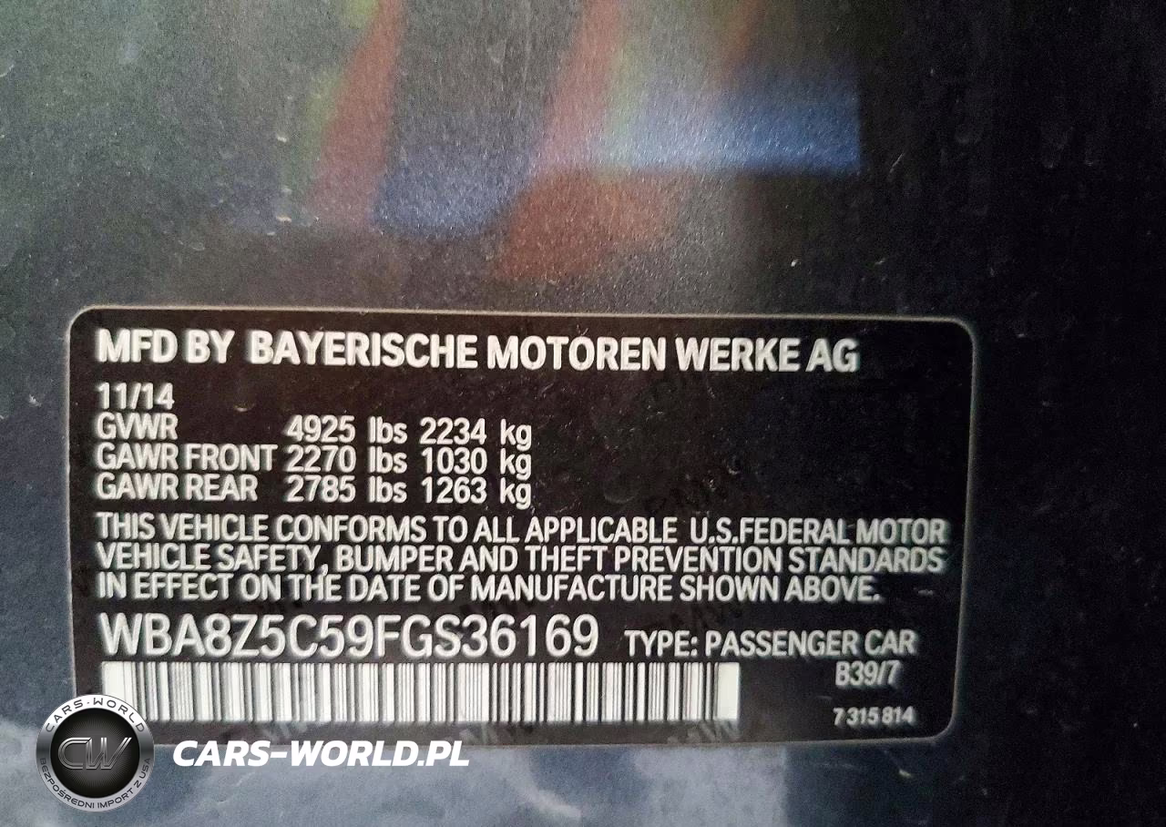 2015 BMW 328 Xigt Sulev VIN:WBA8Z5C59FGS36169 - 12