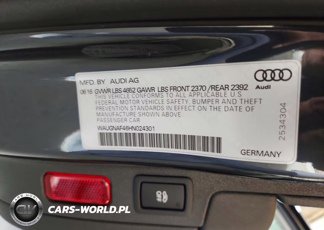 2017 Audi A4 Premium VIN:WAUGNAF46HN024301 - 12