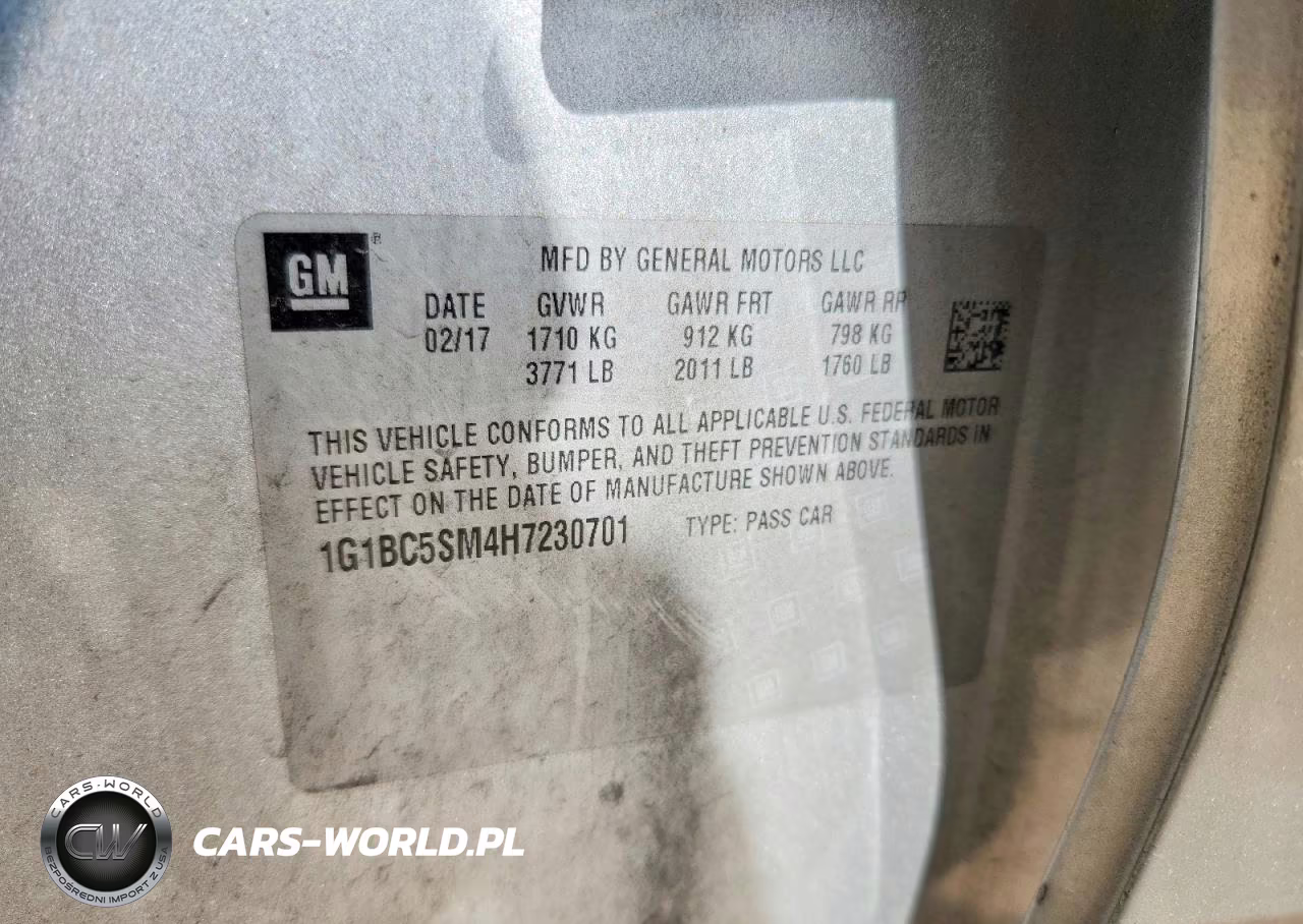 2017 Chevrolet Cruze Ls VIN:1G1BC5SM4H7230701 - 13