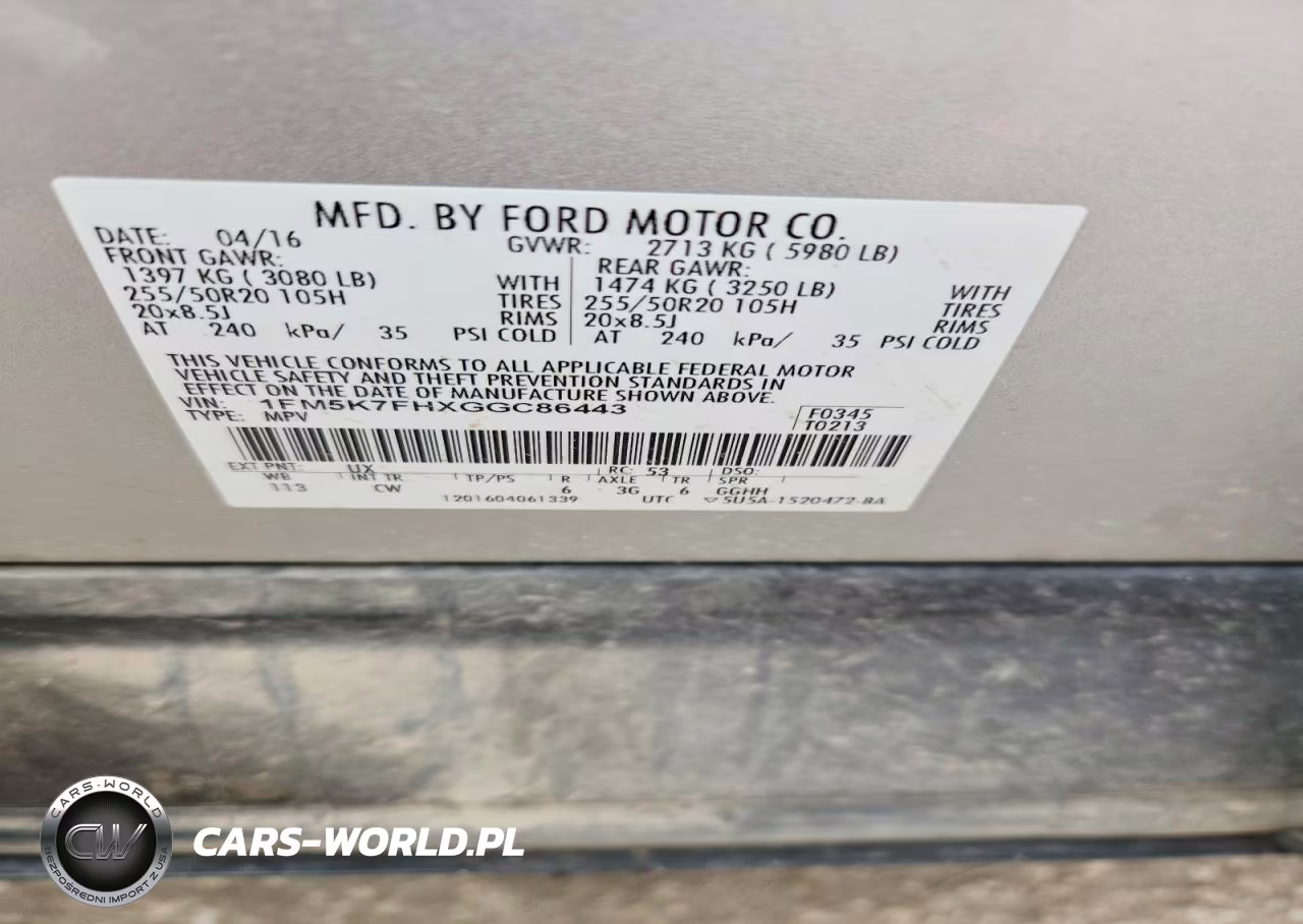 2016 Ford Explorer Limited VIN:1FM5K7FHXGGC86443 - 13