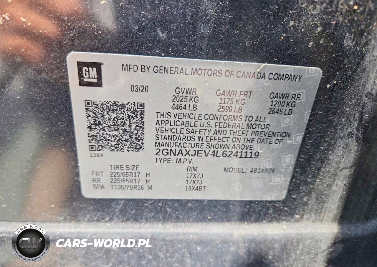 2020 Chevrolet Equinox Lt VIN:2GNAXJEV4L6241119 - 12