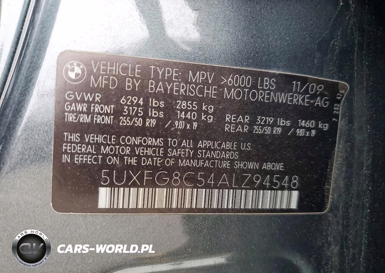 2010 BMW X6 xDrive50I VIN:5UXFG8C54ALZ94548 - 13
