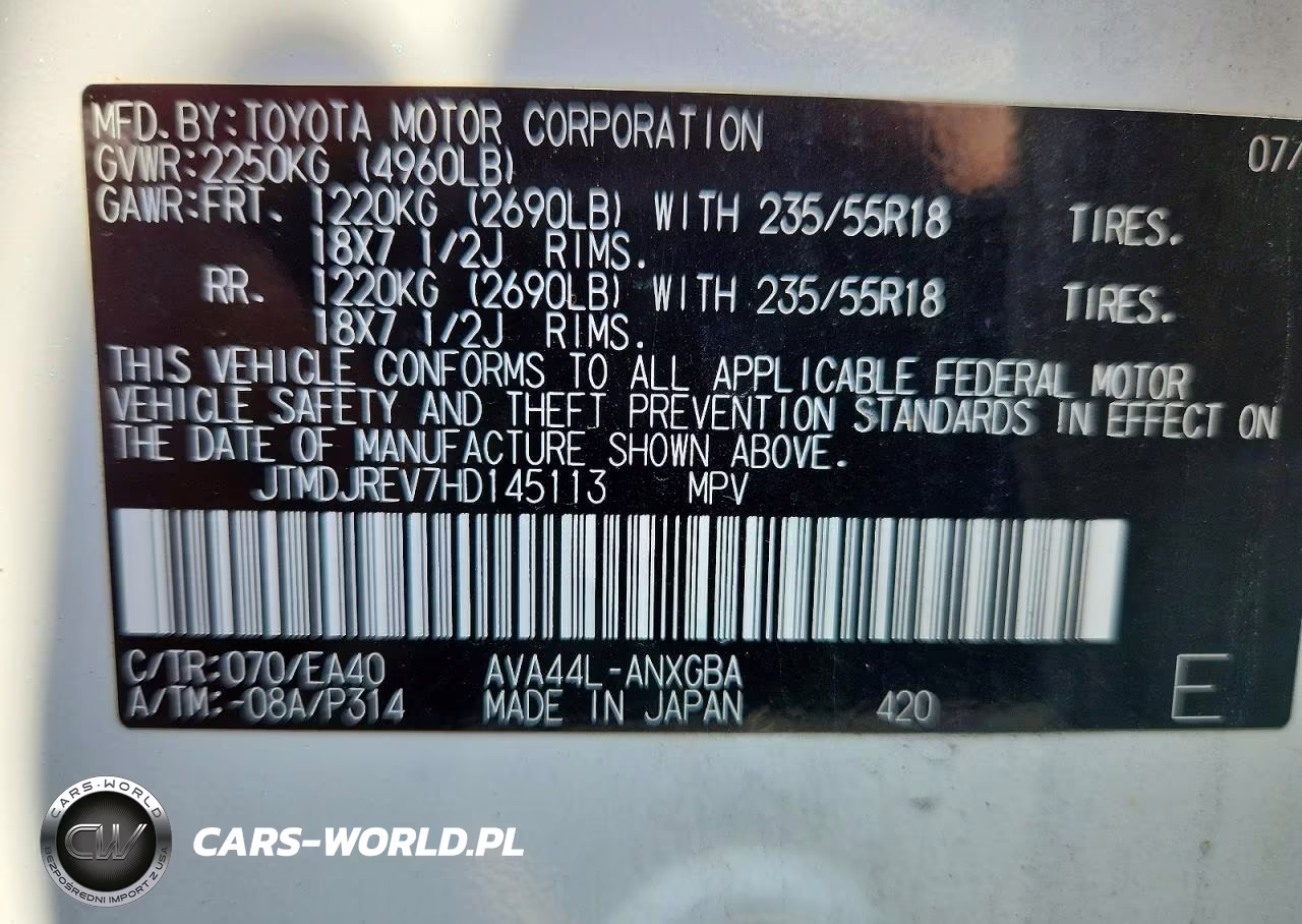2017 Toyota Rav4 Hv Limited VIN:JTMDJREV7HD145113 - 14
