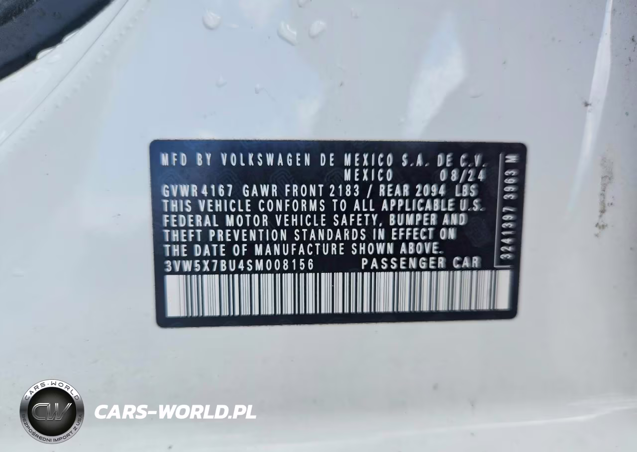 2025 Volkswagen Jetta S VIN:3VW5X7BU4SM008156 - 12