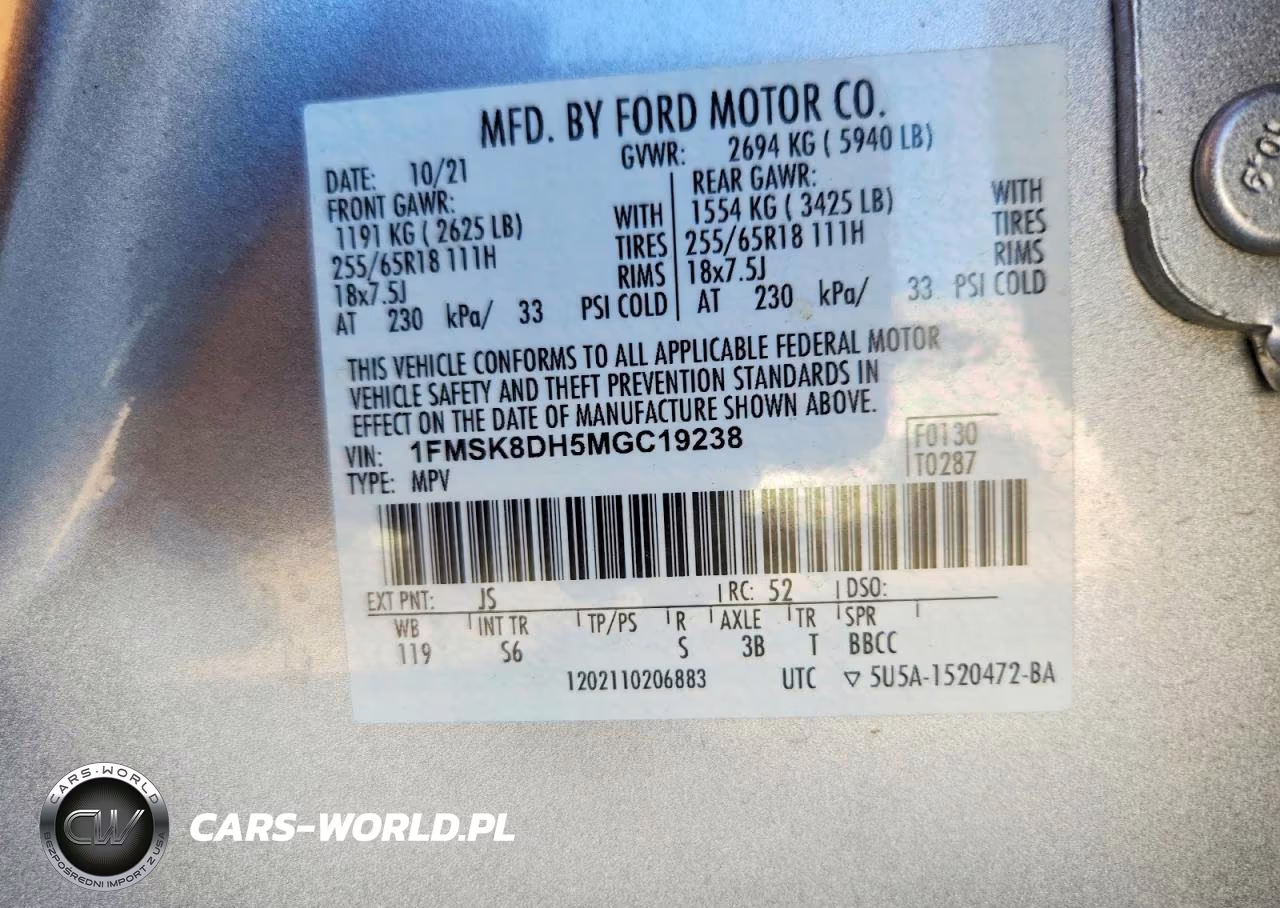 2021 Ford Explorer Xlt VIN:1FMSK8DH5MGC19238 - 13