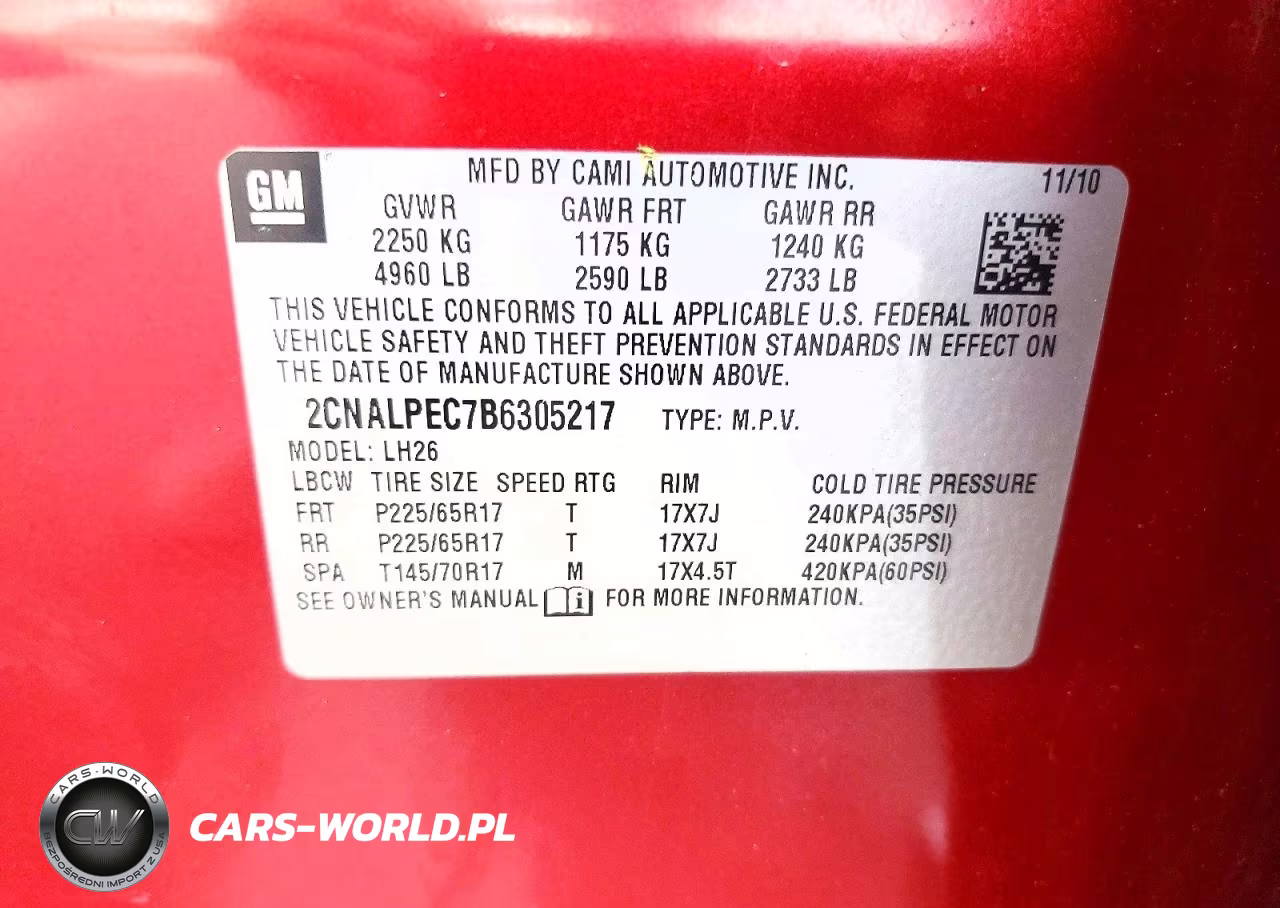 2011 Chevrolet Equinox Lt VIN:2CNALPEC7B6305217 - 13