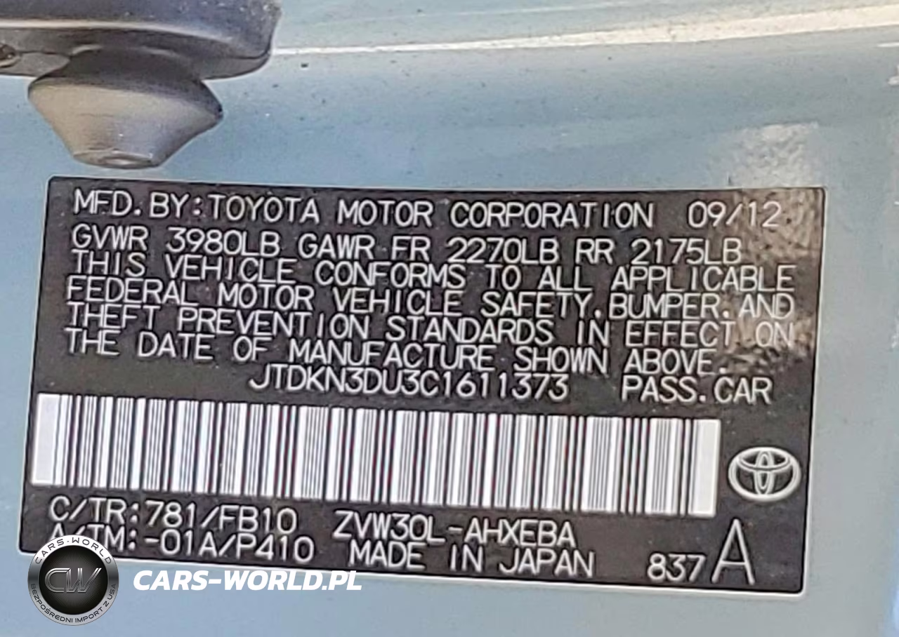 2012 Toyota Prius Three VIN:JTDKN3DU3C1611373 - 12